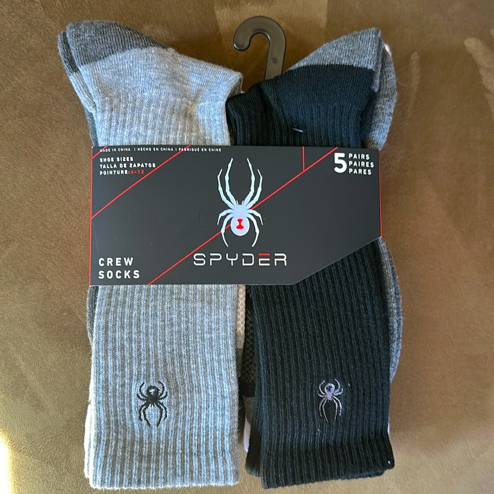 5 pack- Crew Socks (size 6-12)